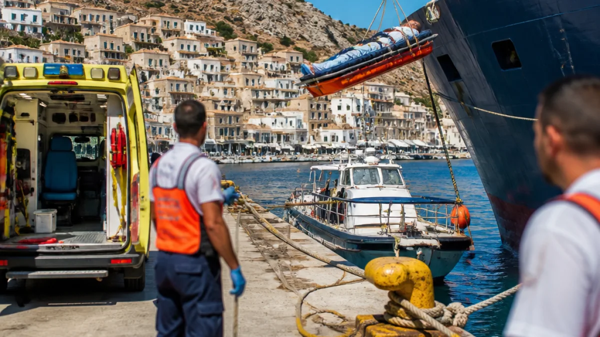 Ναυτικός τραυματίστηκε σε φορτηγό πλοίο έξω από το λιμάνι της Καλύμνου