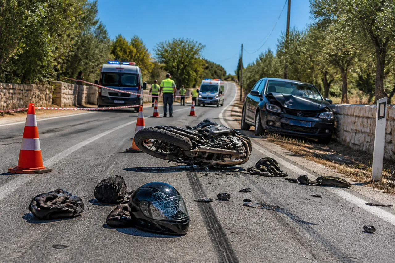 Νέα Μουδανιά: Δυστύχημα στην επαρχιακή οδό με θύμα 25χρονη οδηγό μοτοσυκλέτας