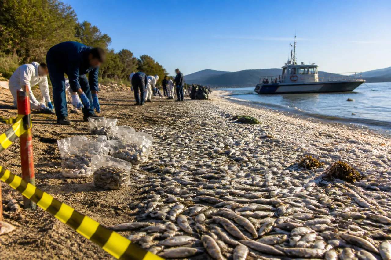 Νεκρά ψάρια καλύπτουν τμήματα της παραλίας Μουρτερή — άγνωστα τα αίτια