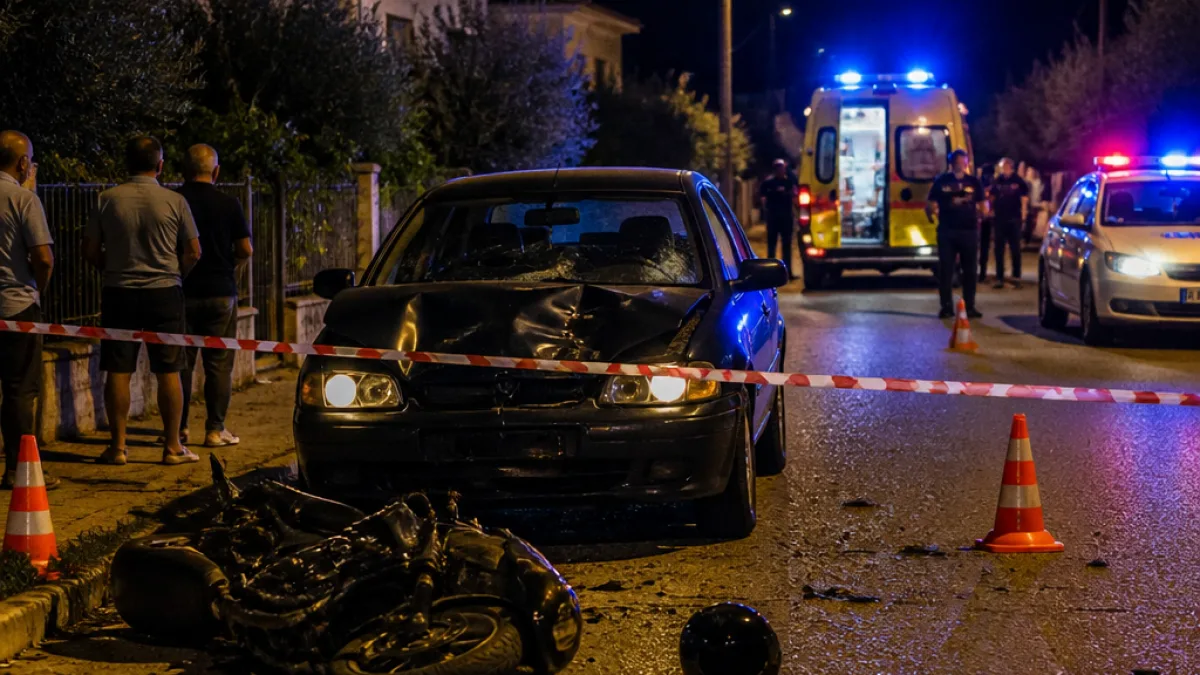 Νεκρός 71χρονος μετά από σύγκρουση αυτοκινήτου με δίκυκλο στο Προάστιο