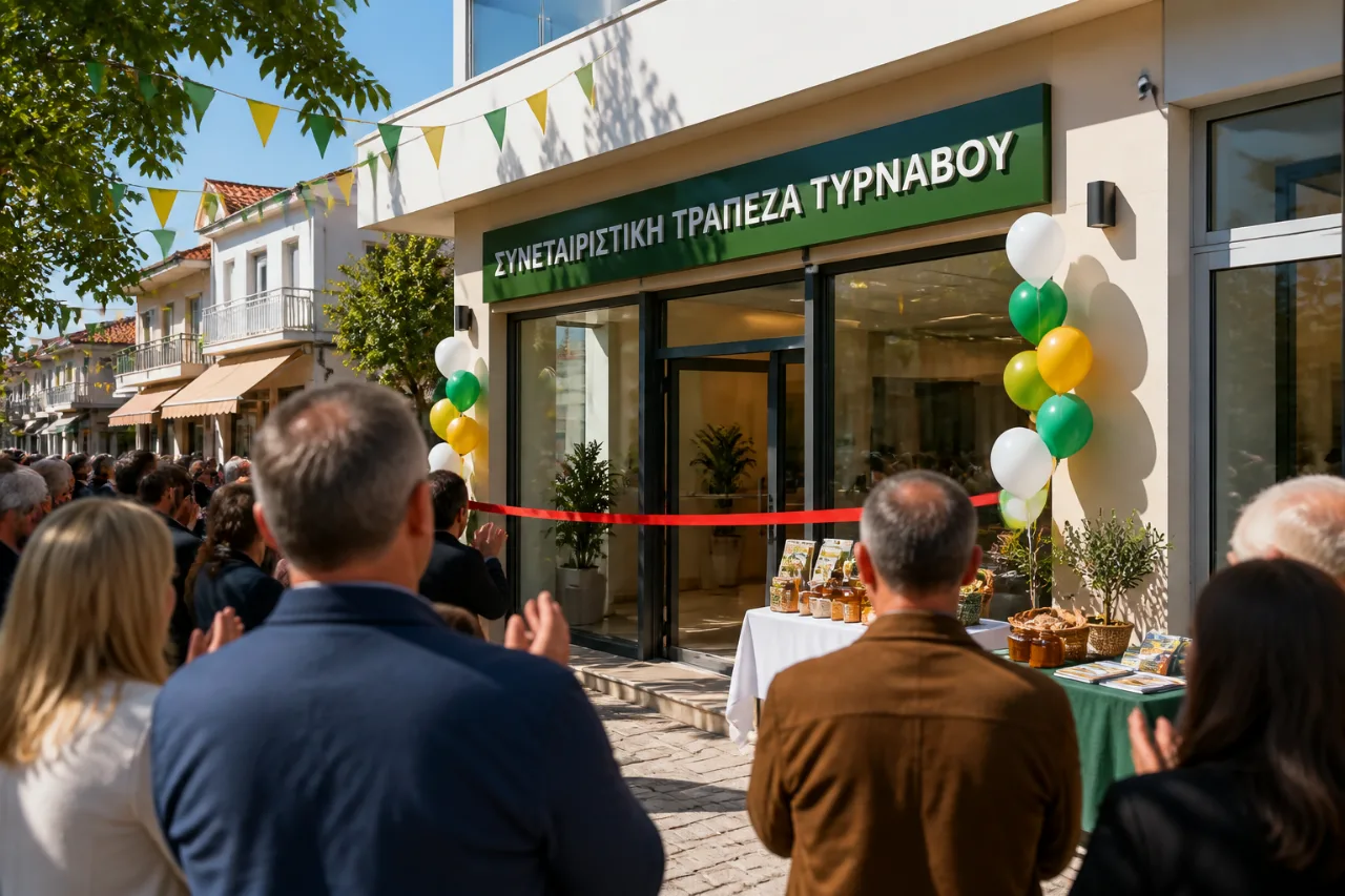 Νέο κατάστημα της Συνεταιριστικής Τράπεζας Θεσσαλίας ανοίγει στον Τύρναβο