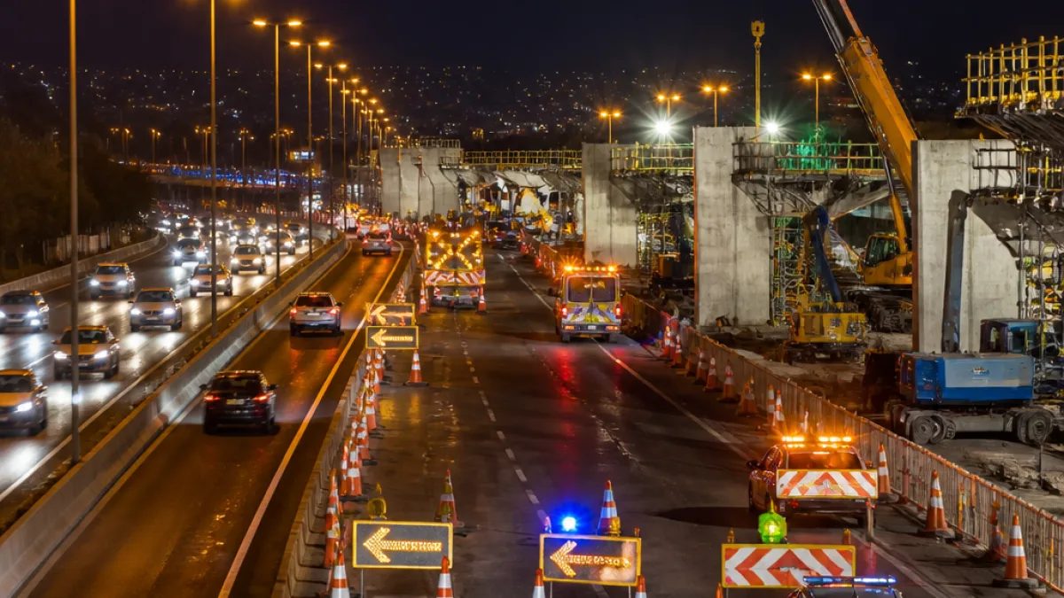 Νύχτα αποκλεισμών στην Εσωτερική Περιφερειακή: κυκλοφορία κλειστή δυτικά μεταξύ Κ6 και Κ5