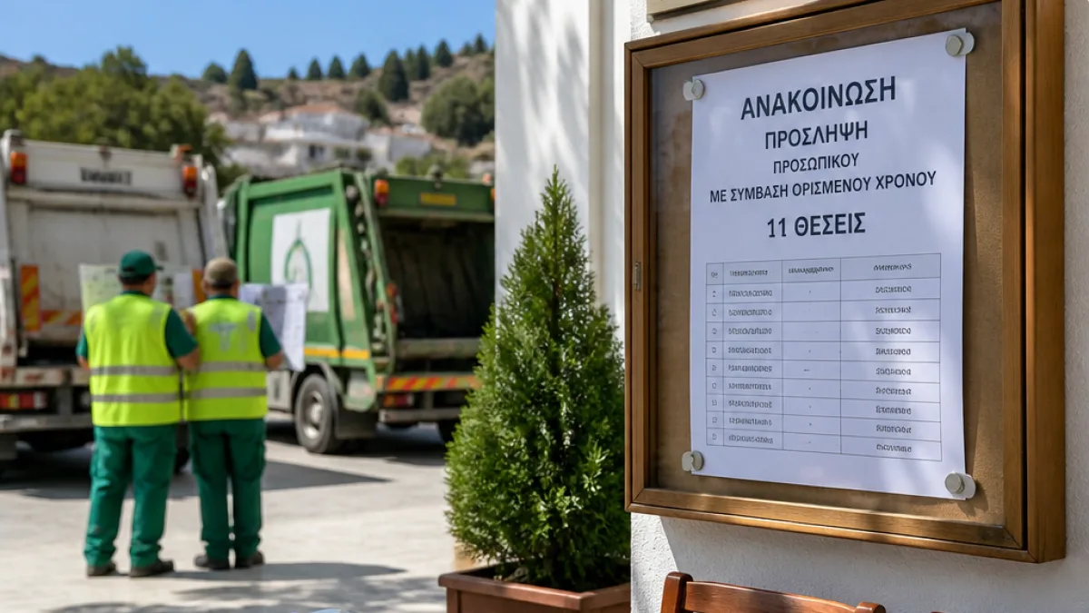 Ο Δήμος Θάσου προκηρύσσει 11 εποχικές θέσεις εργασίας με διάρκεια 7 μηνών