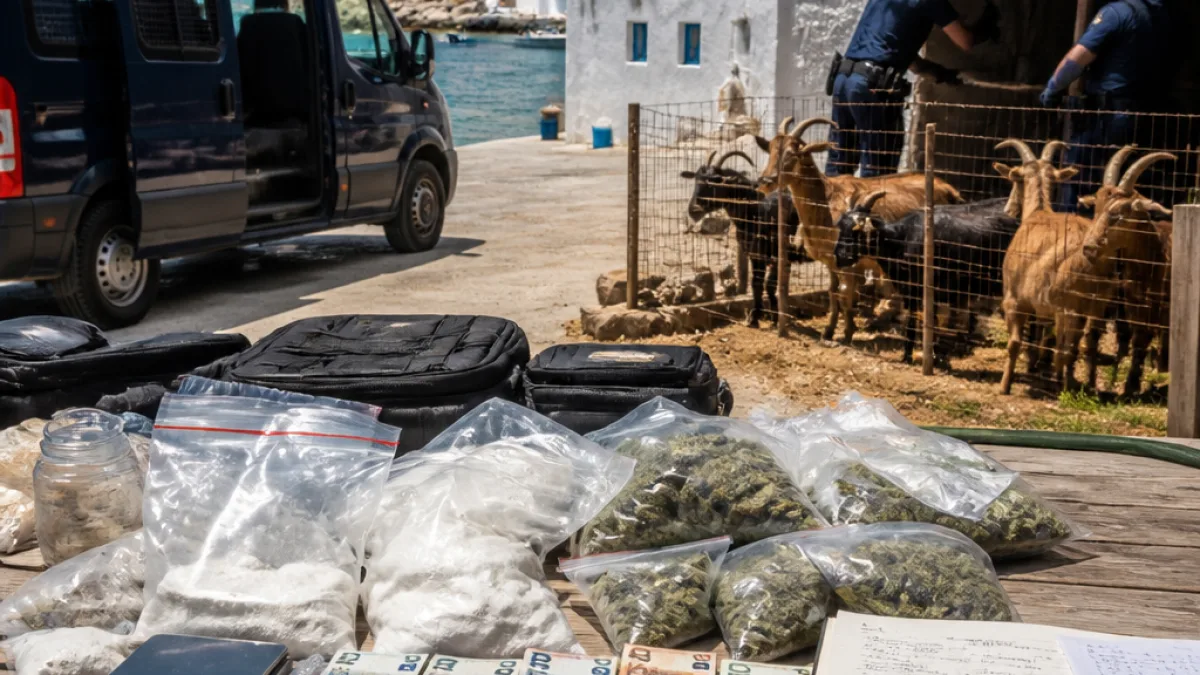 Πέντε συλλήψεις σε Κυκλάδες: κατασχέσεις ναρκωτικών και έλεγχοι σε Μύκονο, Μήλο, Πάρο και Σαντορίνη