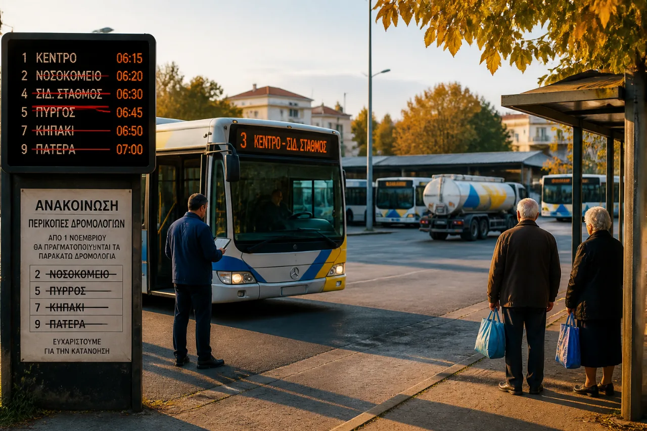 Περικοπές δρομολογίων στο Αστικό ΚΤΕΛ Τρικάλων: ποιοι πλήττονται και πώς θα κινούνται πλέον οι δημότες