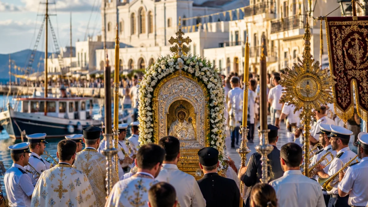 Πλήθος στη Χώρα για τον εορτασμό του πολιούχου Αγίου Νικοδήμου