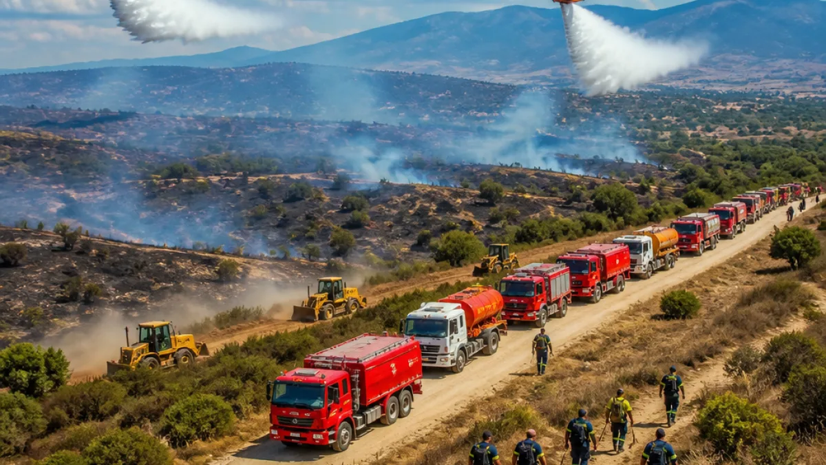 Πολύκαστρο: Άμεση επέμβαση πυροσβεστικών δυνάμεων σε φωτιά σε χαμηλή βλάστηση