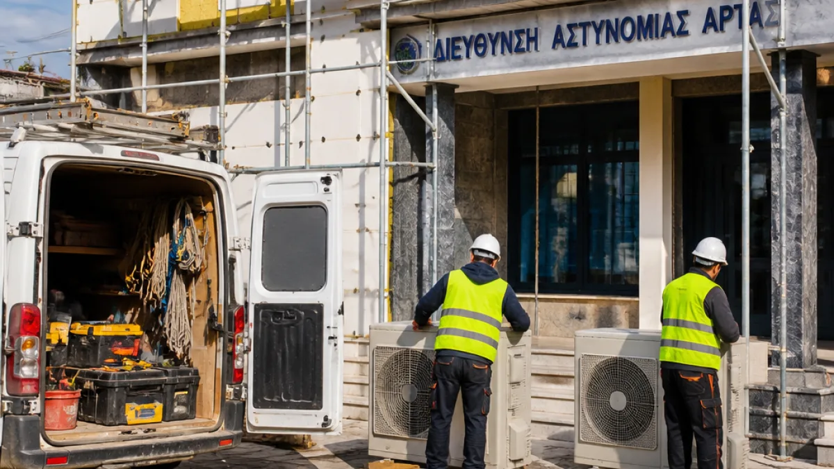 Προχωρά η ενεργειακή αναβάθμιση της Διεύθυνσης Αστυνομίας Άρτας με προϋπολογισμό 584.469 €