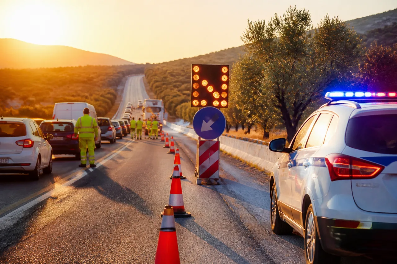 Προσωρινός αποκλεισμός λωρίδων στην εθνική Αλεξάνδρειας–Βέροιας έως 24/7 για εργασίες συντήρησης
