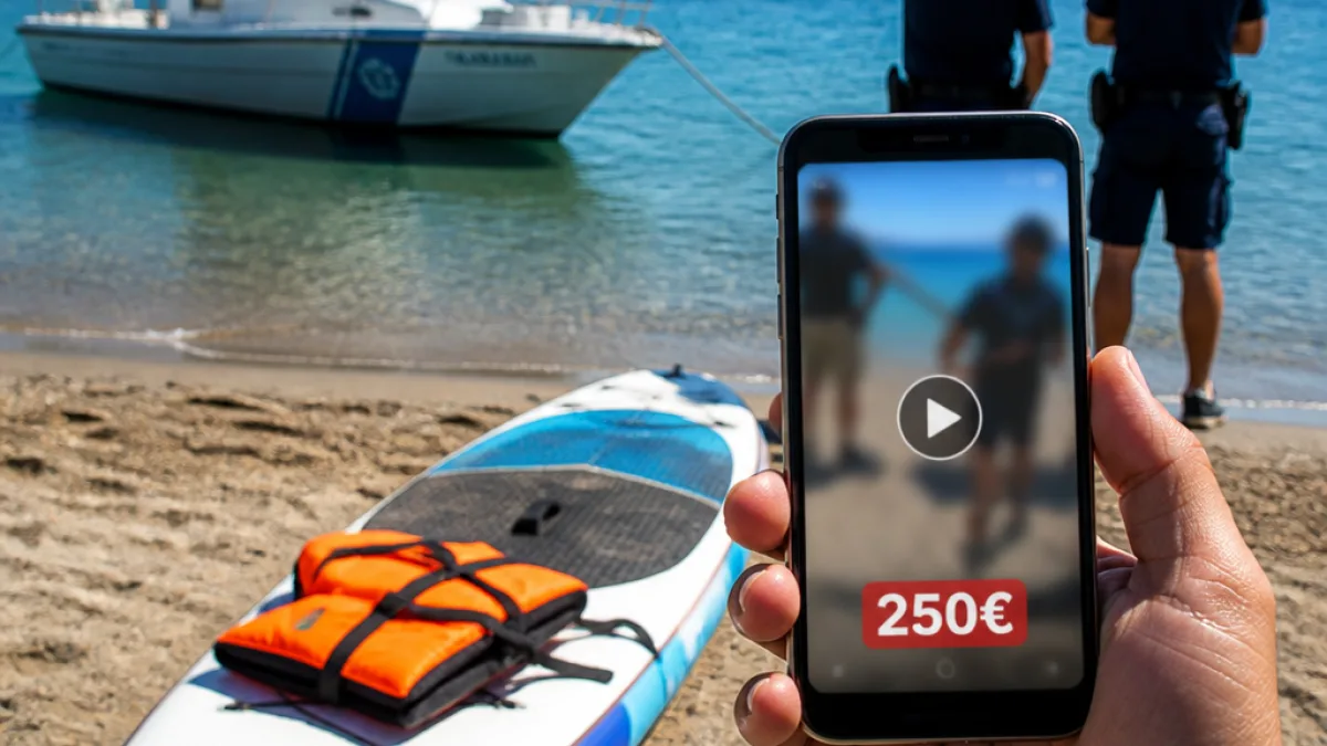 Πρόστιμο 250€ σε αναβάτη SUP στην παραλία του Αη Γιάννη: τι προβλέπει ο κανονισμός