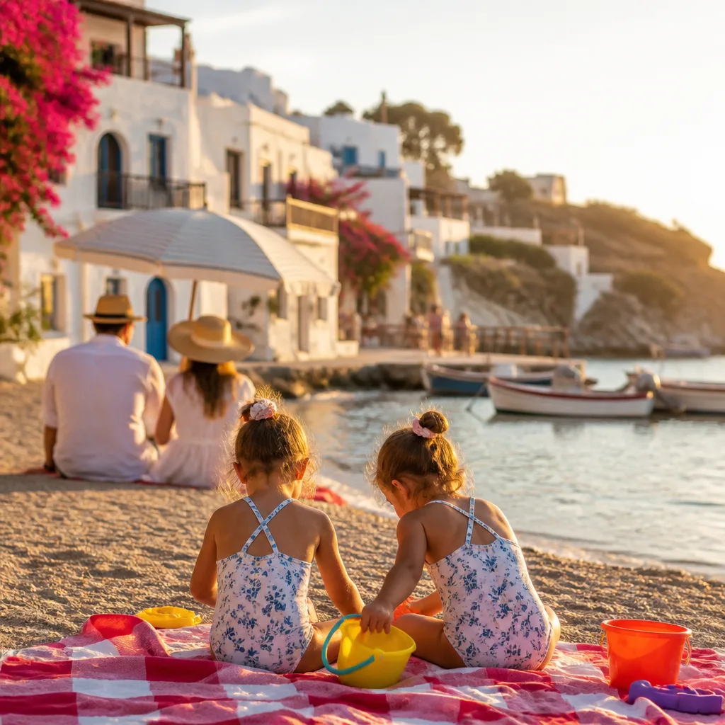 Σάκης Τανιμανίδης και Χριστίνα Μπόμπα απολαμβάνουν καλοκαίρι στην Πάρο με τις δίδυμες κόρες