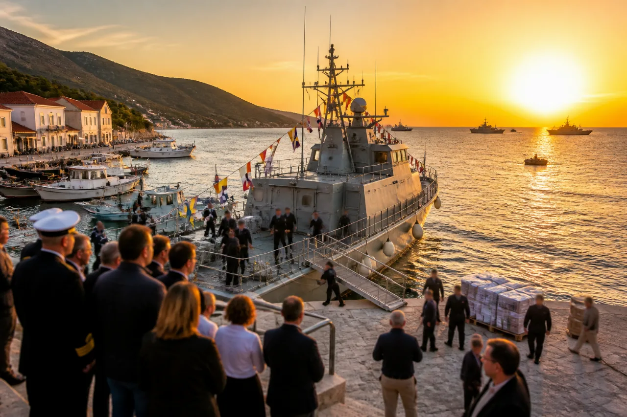 Πυραυλάκατος P-67 «Ρουσσέν» στο λιμάνι της Ιθάκης στο πλαίσιο αυξημένων περιπολιών