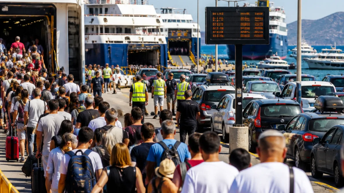 Ραφήνα: Αυξημένη κίνηση στο λιμάνι καθώς κορυφώνεται η έξοδος των αδειούχων