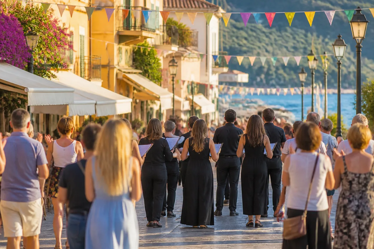 Σάμη: η Μεικτή Χορωδία έφερε τη μουσική στους δρόμους και ζέστανε το βράδυ
