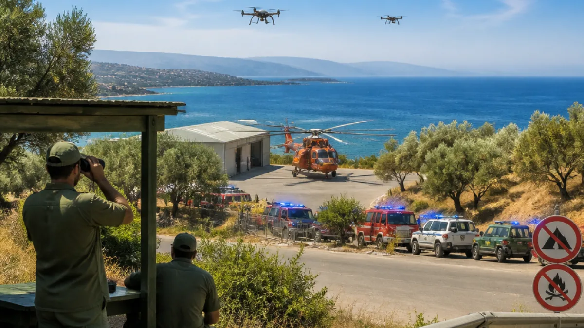 Σάμος σε επιφυλακή: ενισχυμένα μέτρα και αεροπορική επιτήρηση λόγω πολύ υψηλού κινδύνου πυρκαγιάς