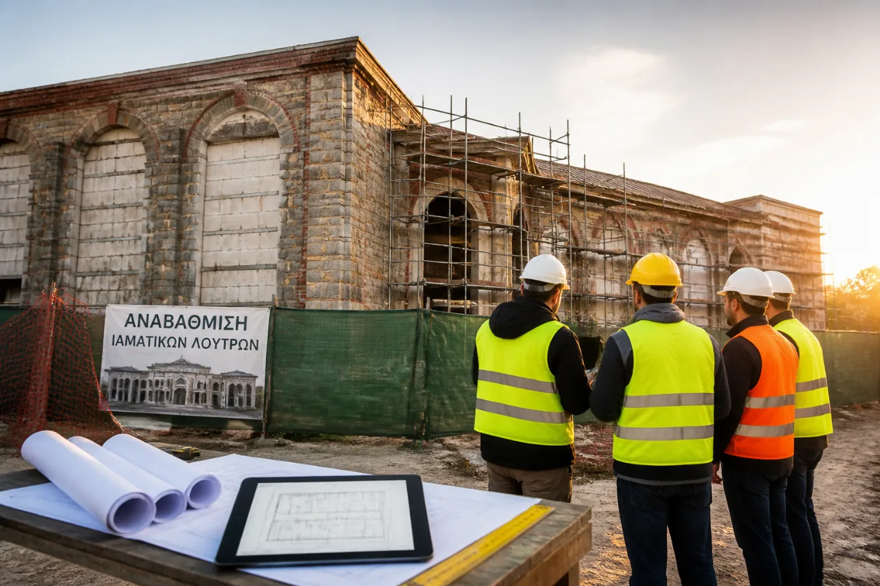 Σε «αγώνα δρόμου» η ΤΙΕΔΑ για την επανεκκίνηση των Ιαματικών Λουτρών Τραϊανούπολης