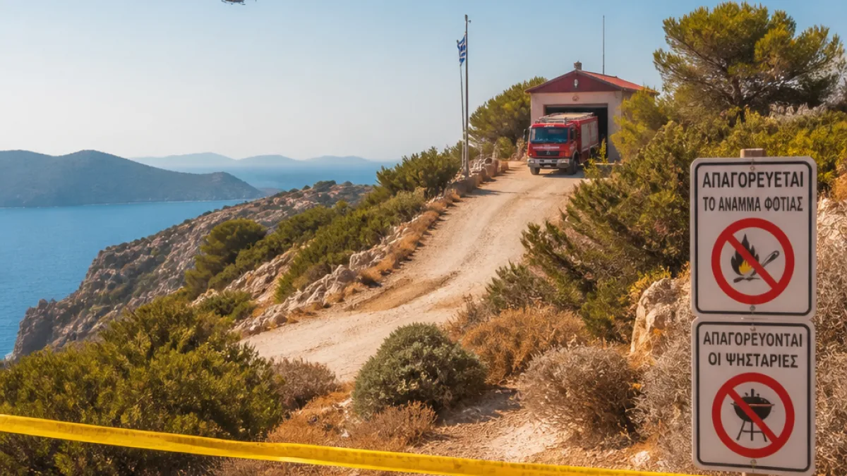 Σε επιφυλακή η Κάλυμνος: απαγορεύσεις και μέτρα για τον πολύ υψηλό κίνδυνο πυρκαγιάς