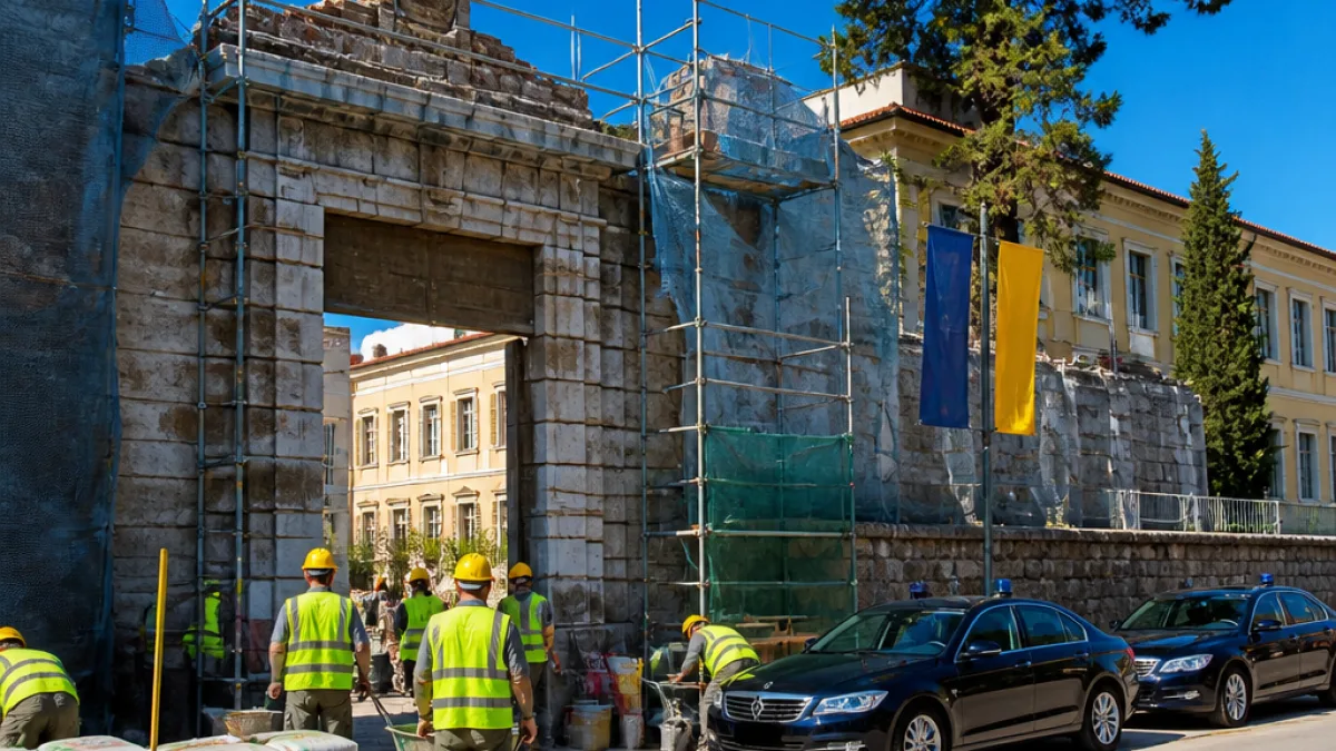 Σε εξέλιξη η ανακατασκευή της κεντρικής εισόδου της ΣΜΥ στα Τρίκαλα