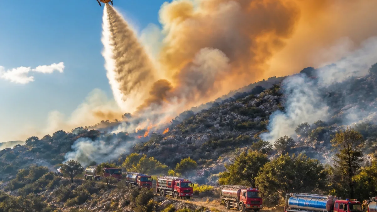 Σε εξέλιξη πυρκαγιά σε αγροδασική περιοχή του Δελβινάκι — κινητοποίηση πυροσβεστικών δυνάμεων