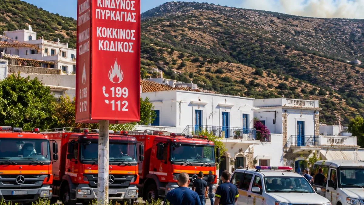 Σε κατάσταση Red Code η Ικαρία — προειδοποίηση για πολύ υψηλό κίνδυνο πυρκαγιάς