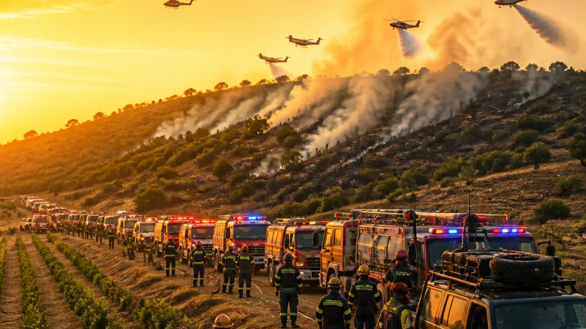 Σε ύφεση η πυρκαγιά στο Βλαχόπουλο — ισχυρές δυνάμεις επιχείρησαν για την κατάσβεση