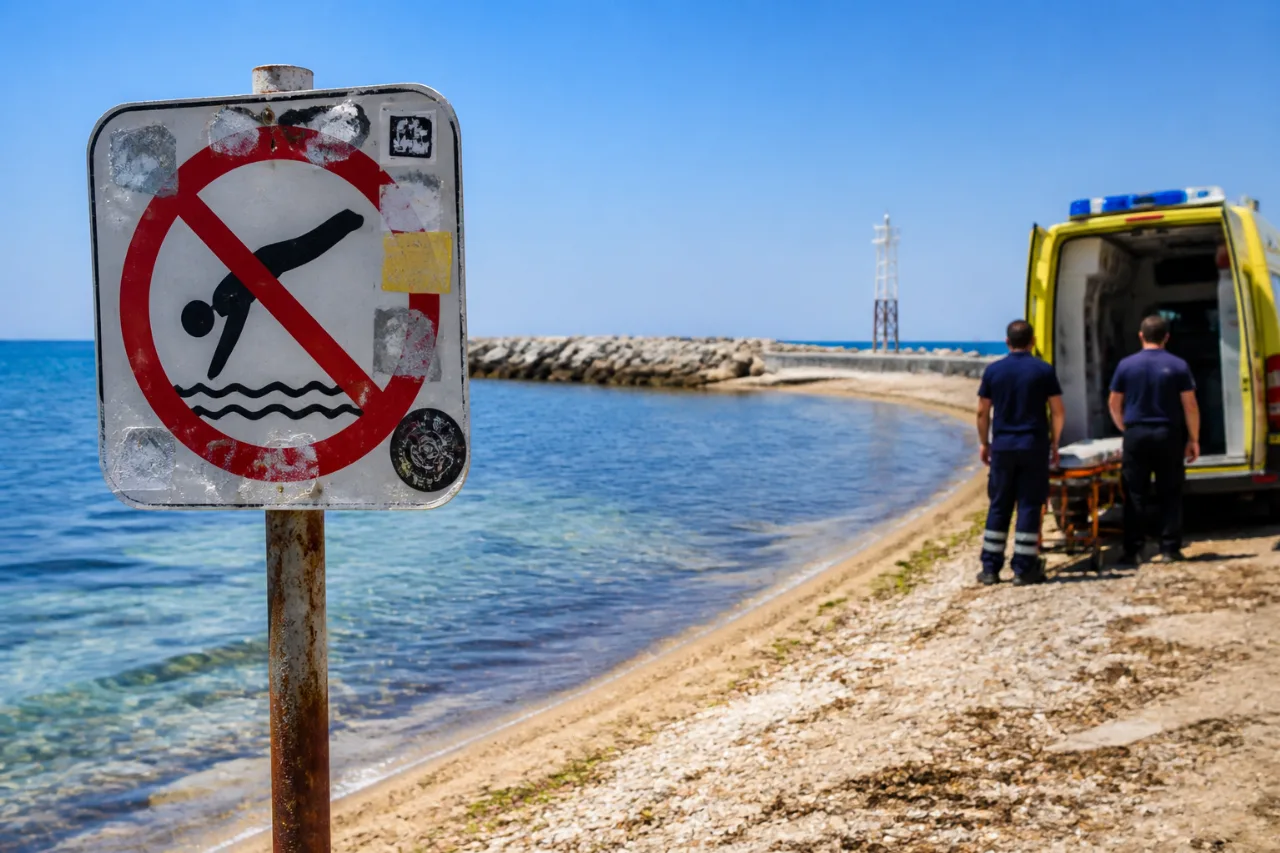 Σκάλα: νέος σοβαρά τραυματίας μετά από βουτιά σε ρηχά νερά — προειδοποιητικές πινακίδες στο σημείο
