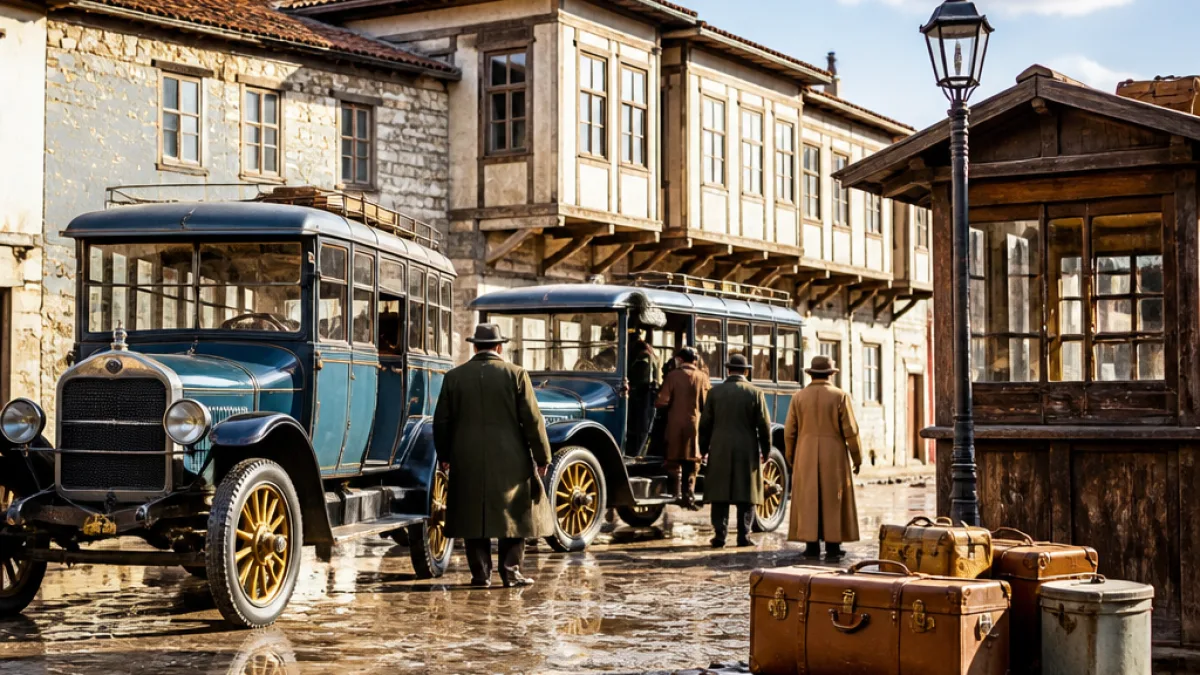 Σπάνια φωτογραφία φέρνει στο φως τα πρώτα υπεραστικά οχήματα στην Ελευθερούπολη