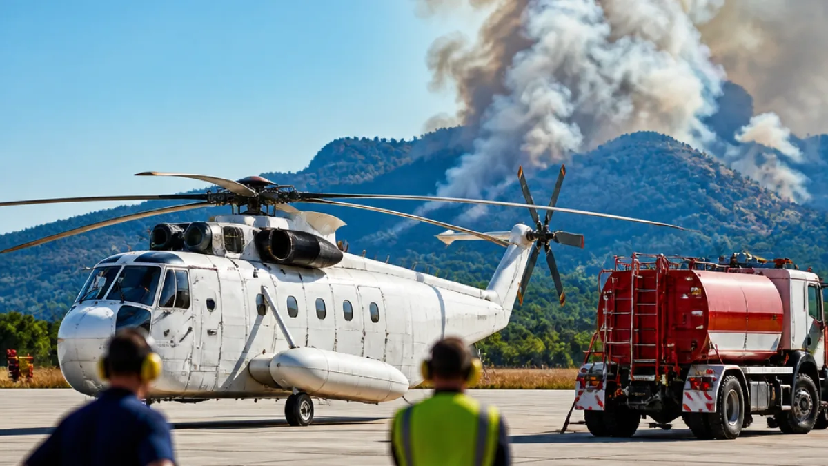 Στην Καβάλα επιχειρεί το σπάνιο Sikorsky S-61N — νέος αεροπυροσβεστικός «φύλακας» από το αεροδρόμιο