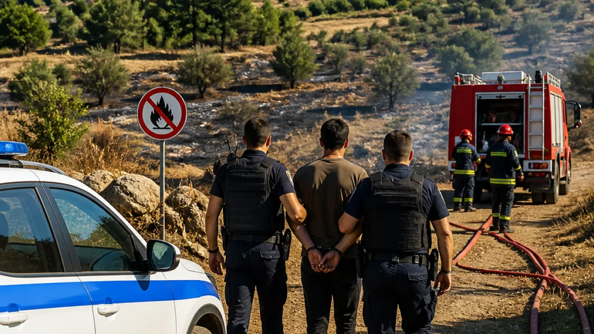 Συλλήψεις και πρόστιμα μετά από φωτιές — άνδρας συνελήφθη στην Τανάγρα για πυρκαγιά σε αγροτική έκταση
