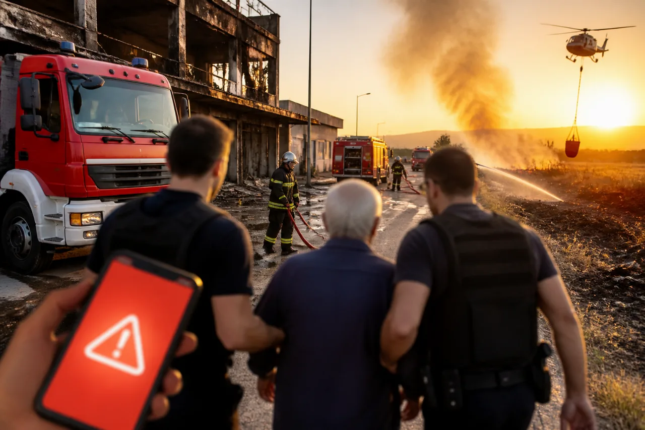 Σύλληψη 70χρονου μετά από πυρκαγιά σε αγροτεμάχιο και επιχείρηση στο Καλοχώρι