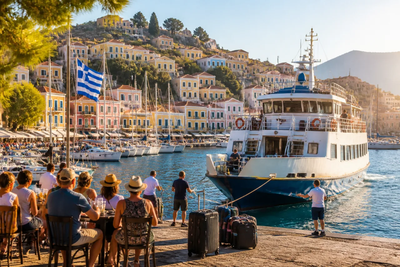 Σύμη: υψηλές πληρότητες, γεμάτο λιμάνι και αδιάκοπες αφίξεις από Ρόδο
