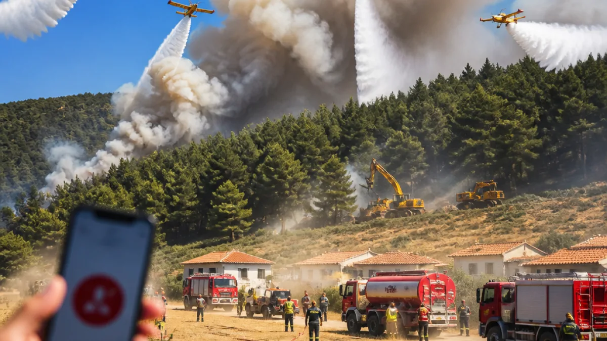 Συναγερμός στη Θεσπρωτία: εκκενώθηκε ο Γαλατάς λόγω δύο εστιών φωτιάς στον Κάμπο Παραμυθιάς