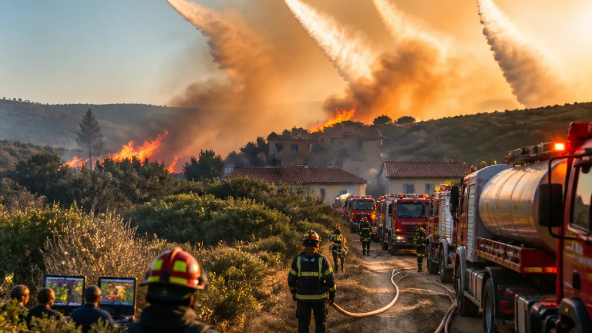 Συναγερμός στην Εργάνη: ισχυρές δυνάμεις και εναέρια μέσα στην καταπολέμηση της φωτιάς