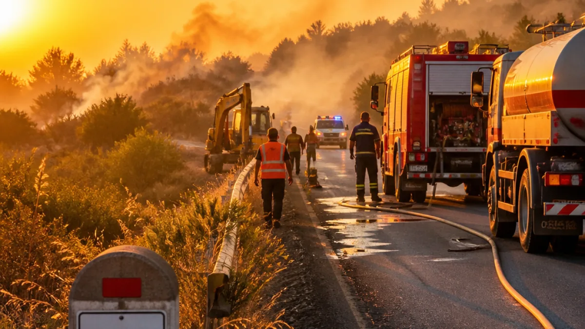 Συναγερμός στην Παιονία: πυρκαγιά σε χαμηλή βλάστηση στο 520ο χλμ. (Άσπρος)