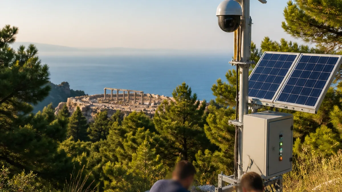 Συστήματα πυρανίχνευσης «ΑΙΓΙΣ» στη Θάσο εντός Σεπτεμβρίου — τι αλλάζει για το νησί
