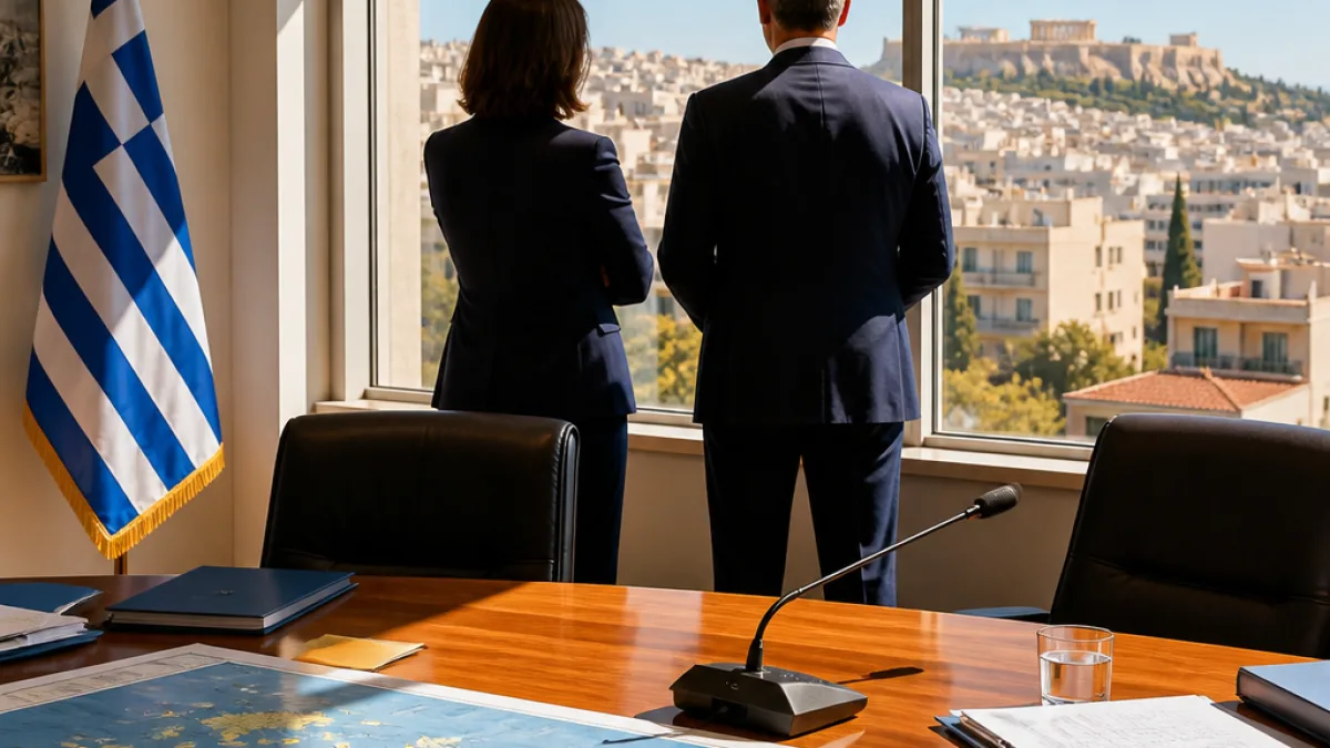 Συζήτηση για την ανάπτυξη του Βορείου Αιγαίου στη συνάντηση Καλτάκη—Καραμανλή