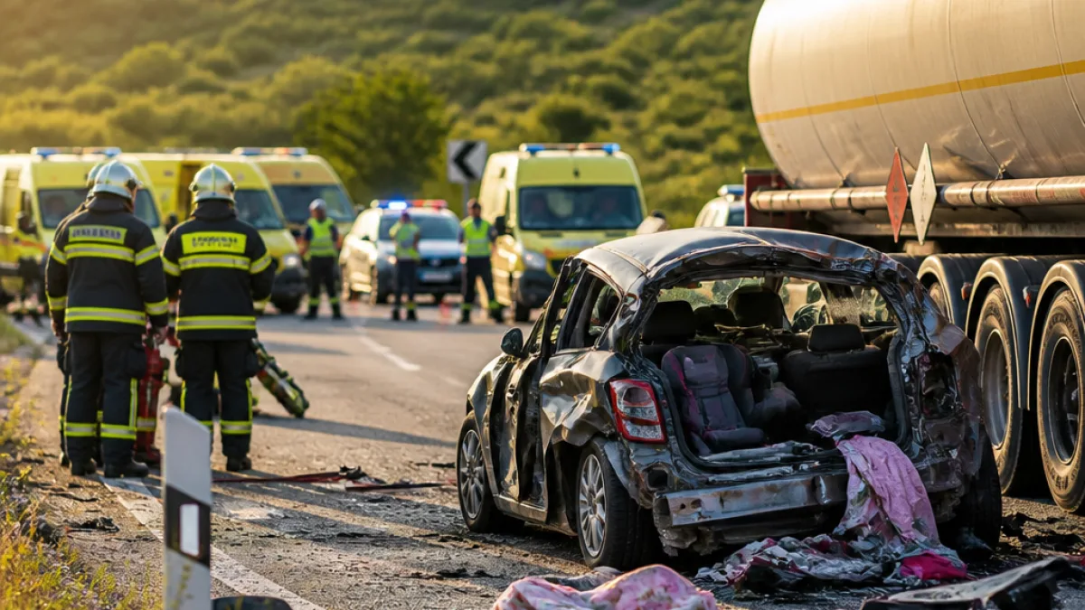 Τραγωδία στην επαρχιακή οδό Πολυγύρου–Αγ. Νικολάου: τρεις νεκροί μετά από σύγκρουση με βυτιοφόρο