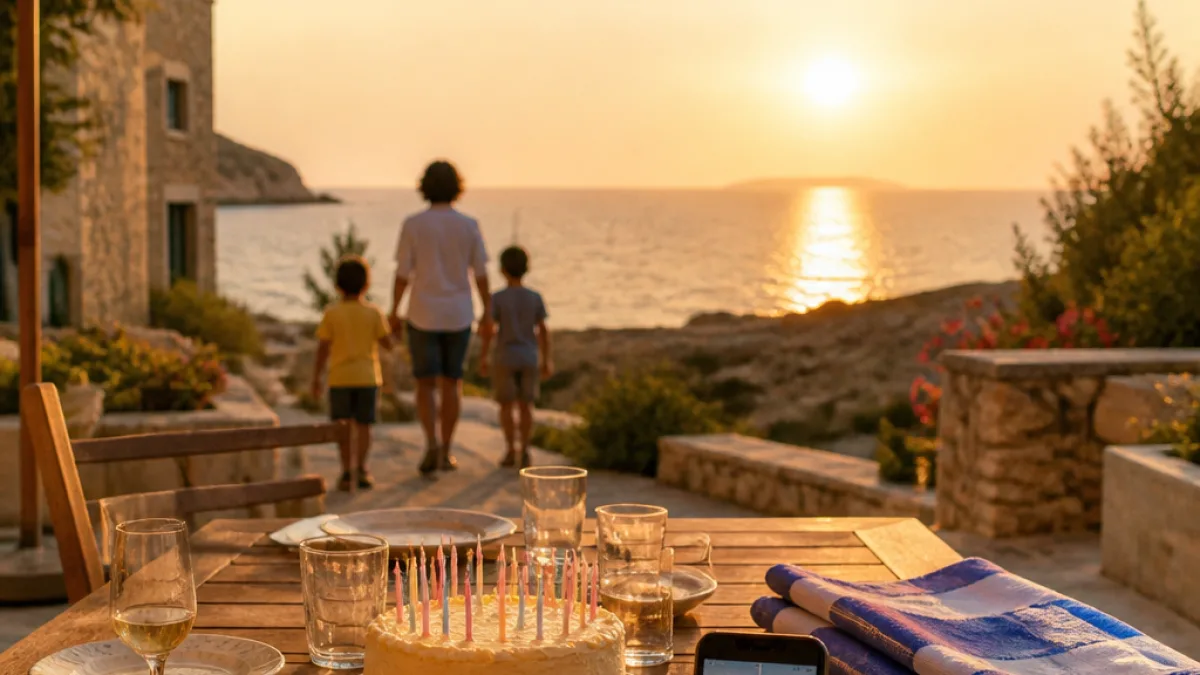 Βίκυ Καγιά γιορτάζει γενέθλια σε νησιώτικο περιβάλλον μαζί με την οικογένειά της