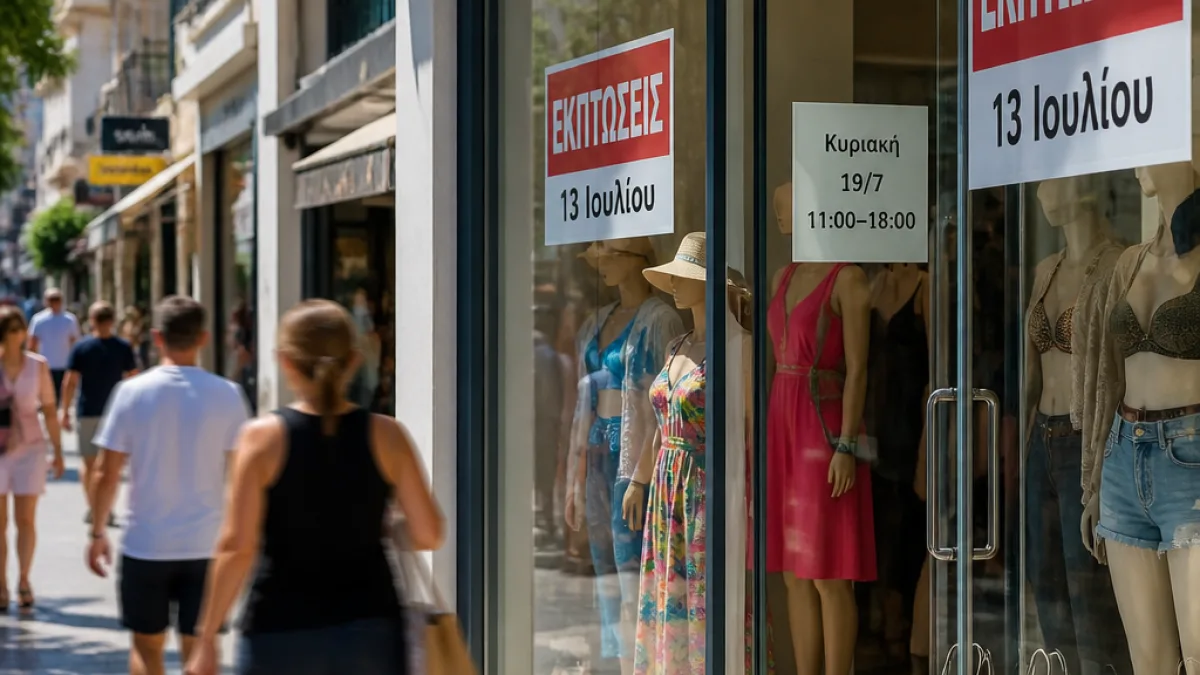 Ξεκινούν οι θερινές εκπτώσεις στην Κατερίνη την 13η Ιουλίου — προσδοκίες και επιφυλάξεις από τοπικές εμπορικές επιχειρήσεις