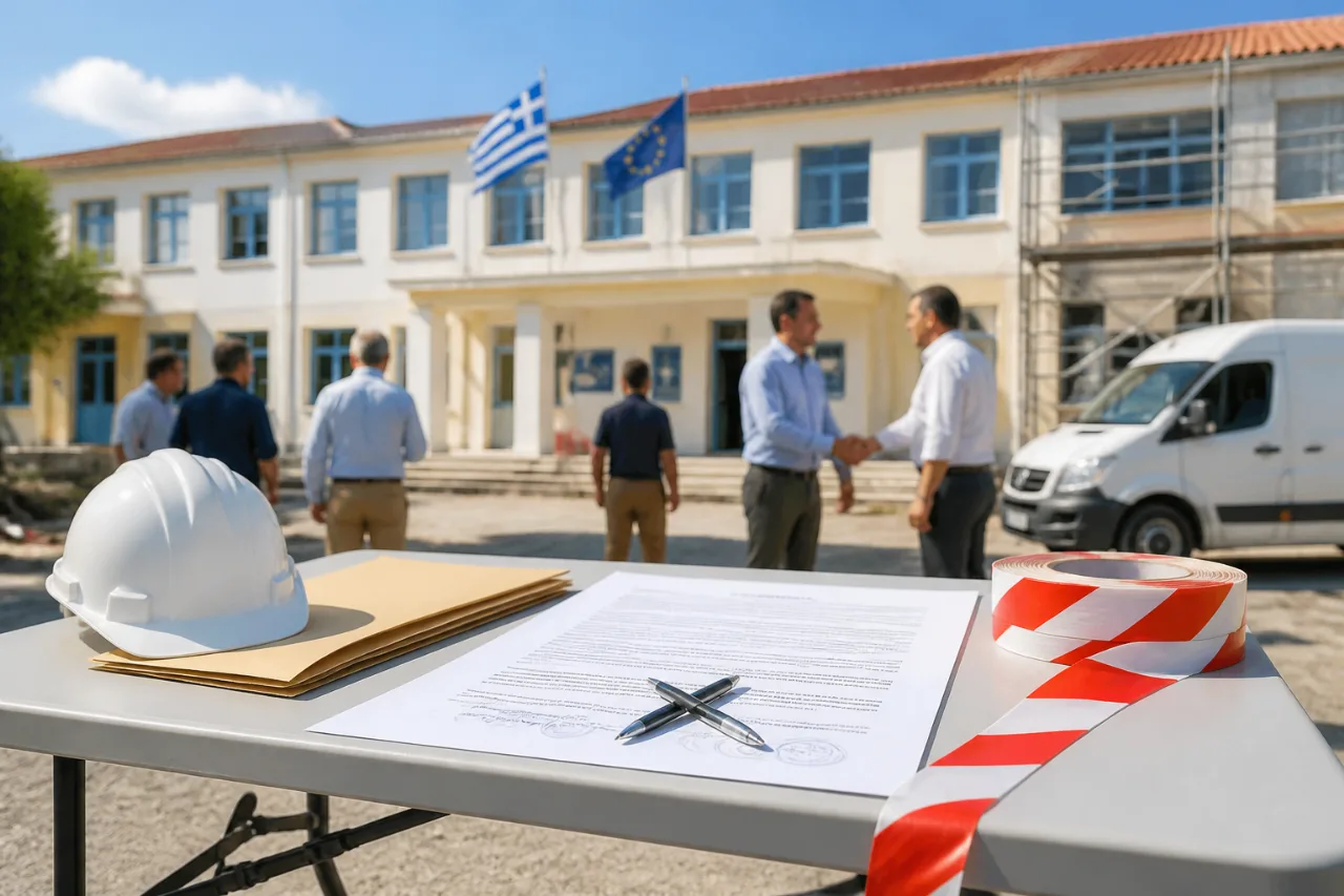 Υπεγράφη σύμβαση για εργασίες αποκατάστασης στο Γυμνάσιο Βασιλικής